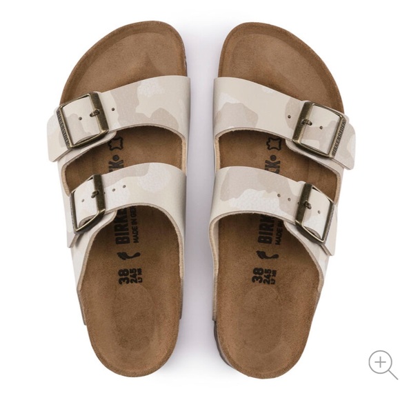 Birkenstock Arizona Birko-Flor Sandals in Desert Soil Camo Sand Size 38 - Picture 3 of 10